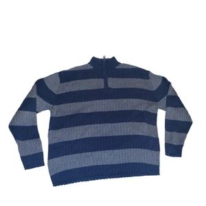 XG Boys Sweater ~ Size Medium 10/12 ~ Stripes blue/grey ~